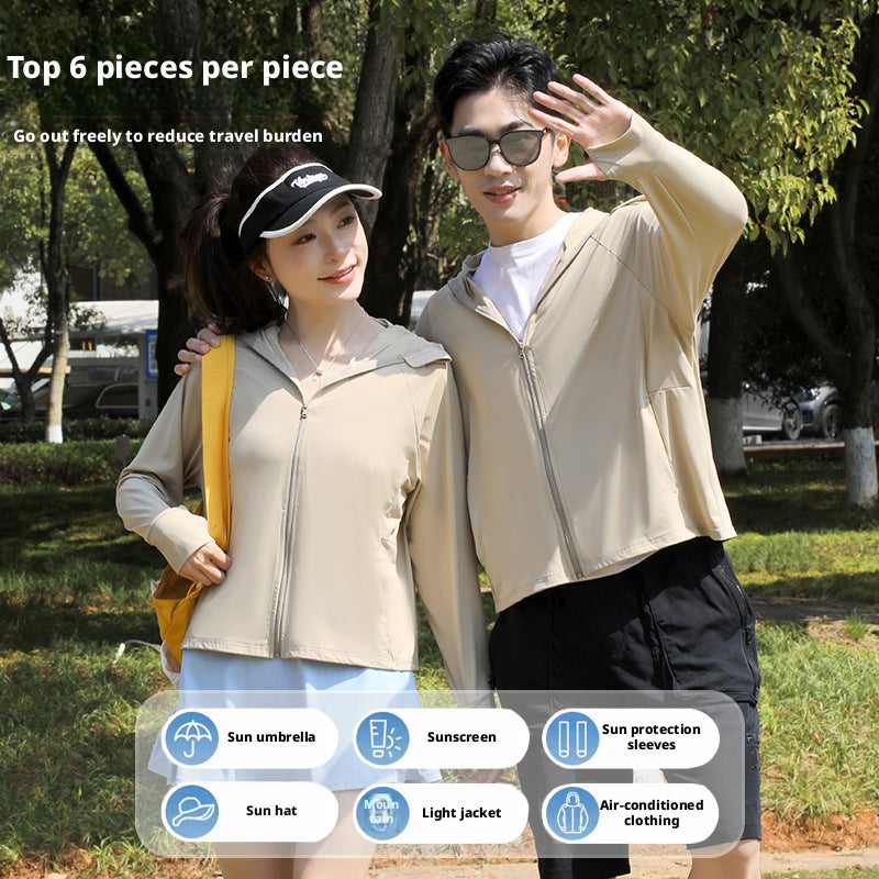 Unisex Cycling Sun Jacket, UPF50+, Nylon, Lightweight - Image 2