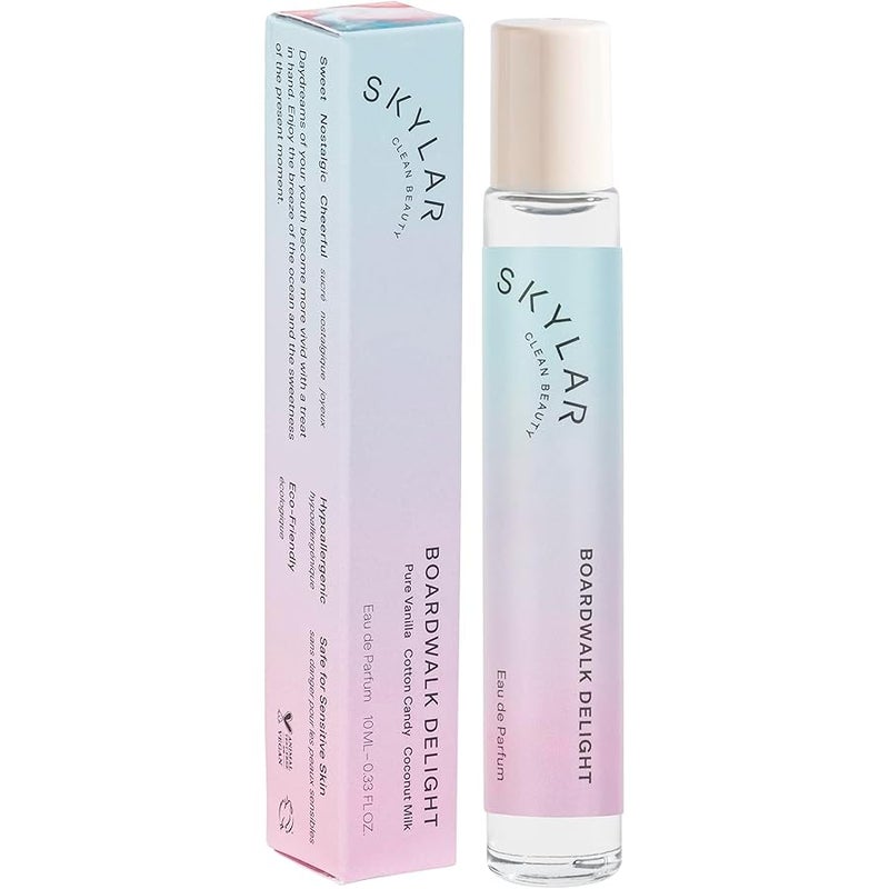 Skylar Boardwalk Delight Eau de Parfum - Hypoallergenic & Clean Perfume for Women & Men, Vegan & Safe for Sensitive Skin - Notes of Cotton Candy, Vanilla & Coconut Milk - 10mL /0.33 Fl oz - Image 1