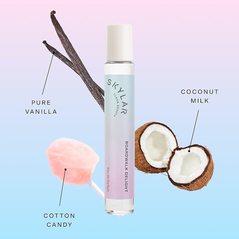 Skylar Boardwalk Delight Eau de Parfum - Hypoallergenic & Clean Perfume for Women & Men, Vegan & Safe for Sensitive Skin - Notes of Cotton Candy, Vanilla & Coconut Milk - 10mL /0.33 Fl oz - Image 3