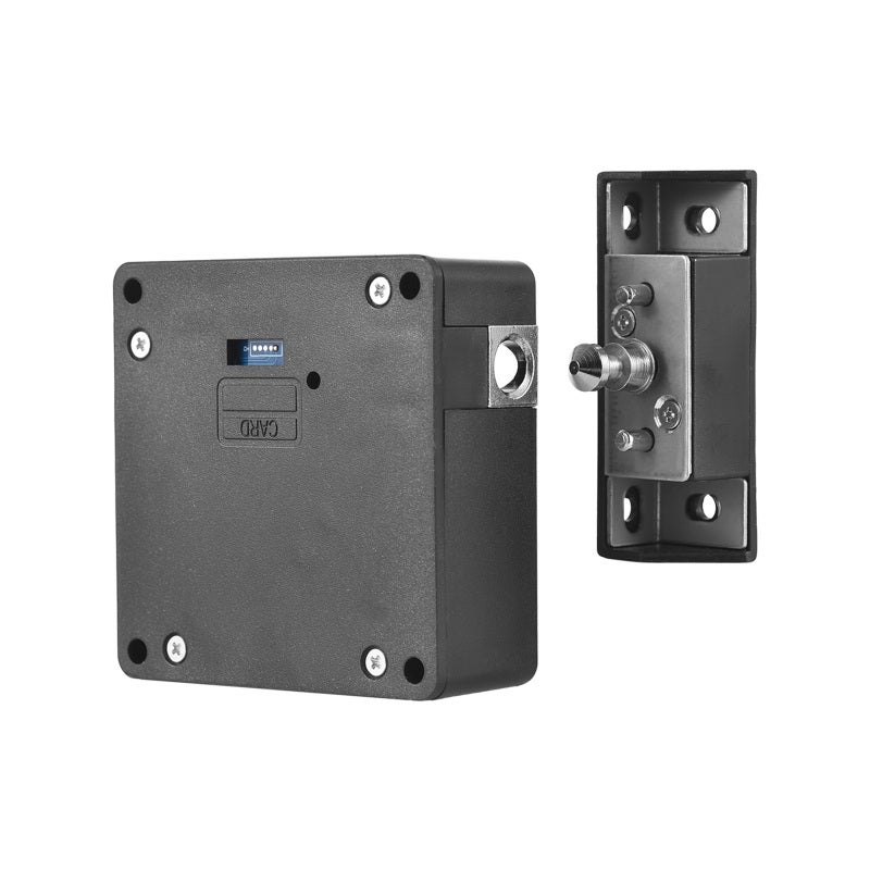 Keyless Cabinet Lock: Black Programmable RFID Lock - High Security Auto Unlock Smart Drawer Lock for Home Cabinets Furniture DIY Enthusiasts - Image 1