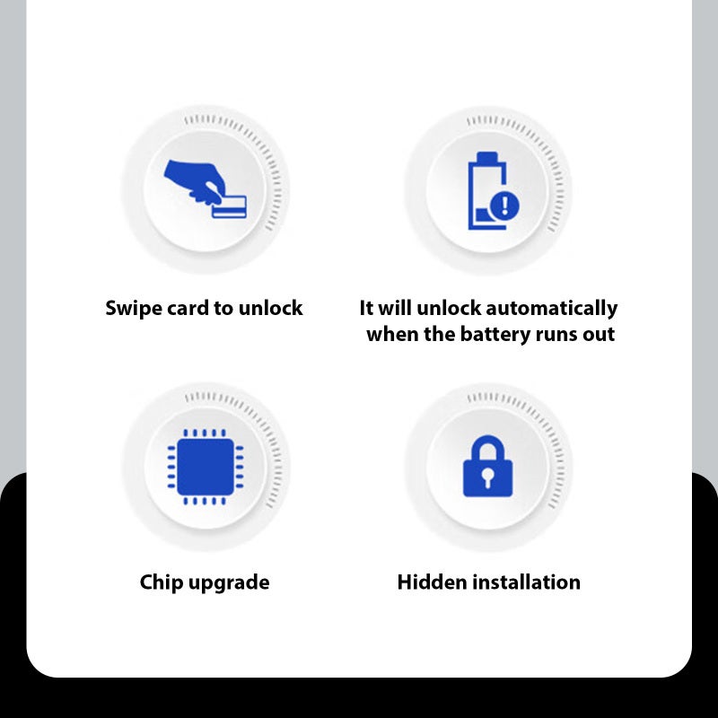 Keyless Cabinet Lock: Black Programmable RFID Lock - High Security Auto Unlock Smart Drawer Lock for Home Cabinets Furniture DIY Enthusiasts - Image 2