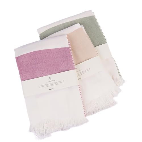HABER 100% Bamboo Bath Towel (150 x 75 cm) – Ultra-Absorbent, 3X Softer Than Cotton, Quick Dry & Lightweight Large Eco-Friendly Towel for Bath, Gym & Travel – Assorted Colours Pack of 3 - Image 1