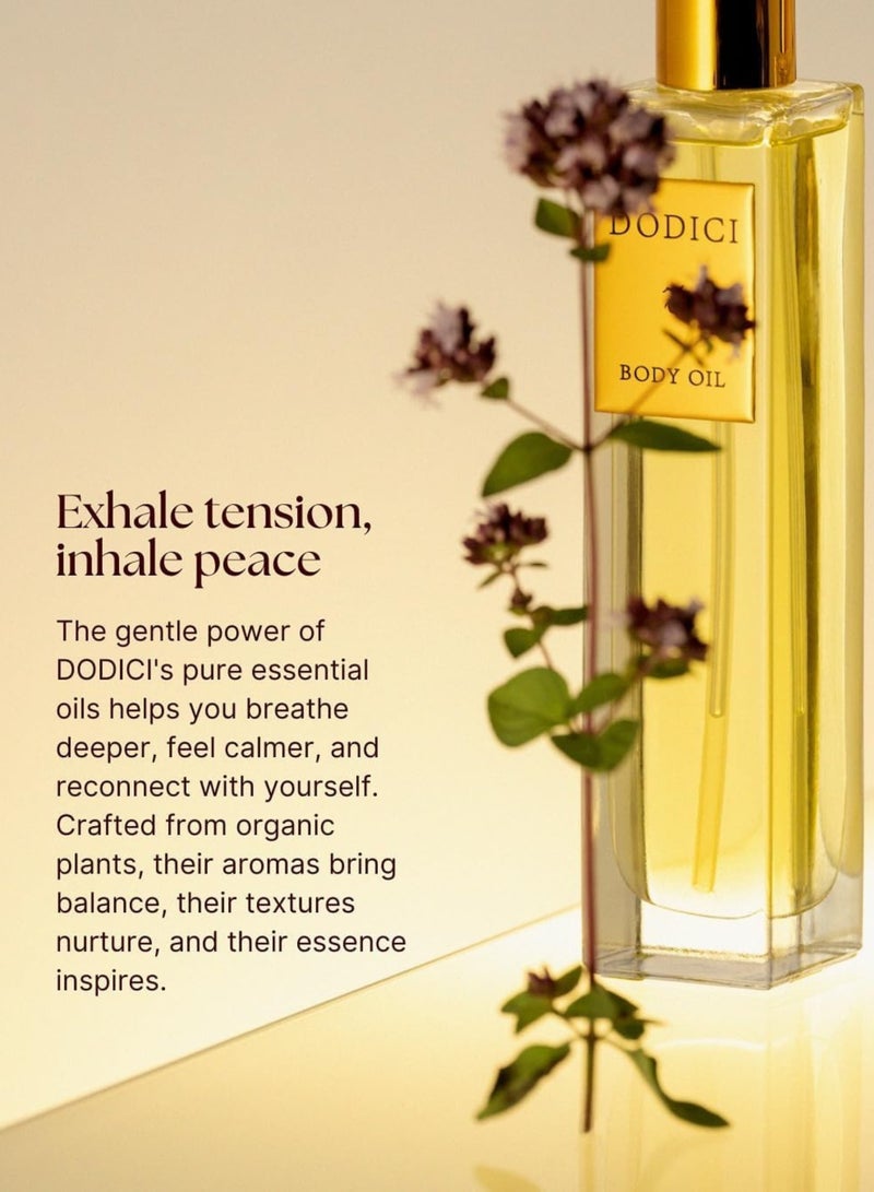 Dodici Gift Set Inspired by Your Zodiac Sign (Aquarius) Silky and luxurious body oil made from ecological oils | Perfect for a Birthday Gift | Organic Body Oil & Natural ANGELITE Gift Set + Gua Sha - Image 5