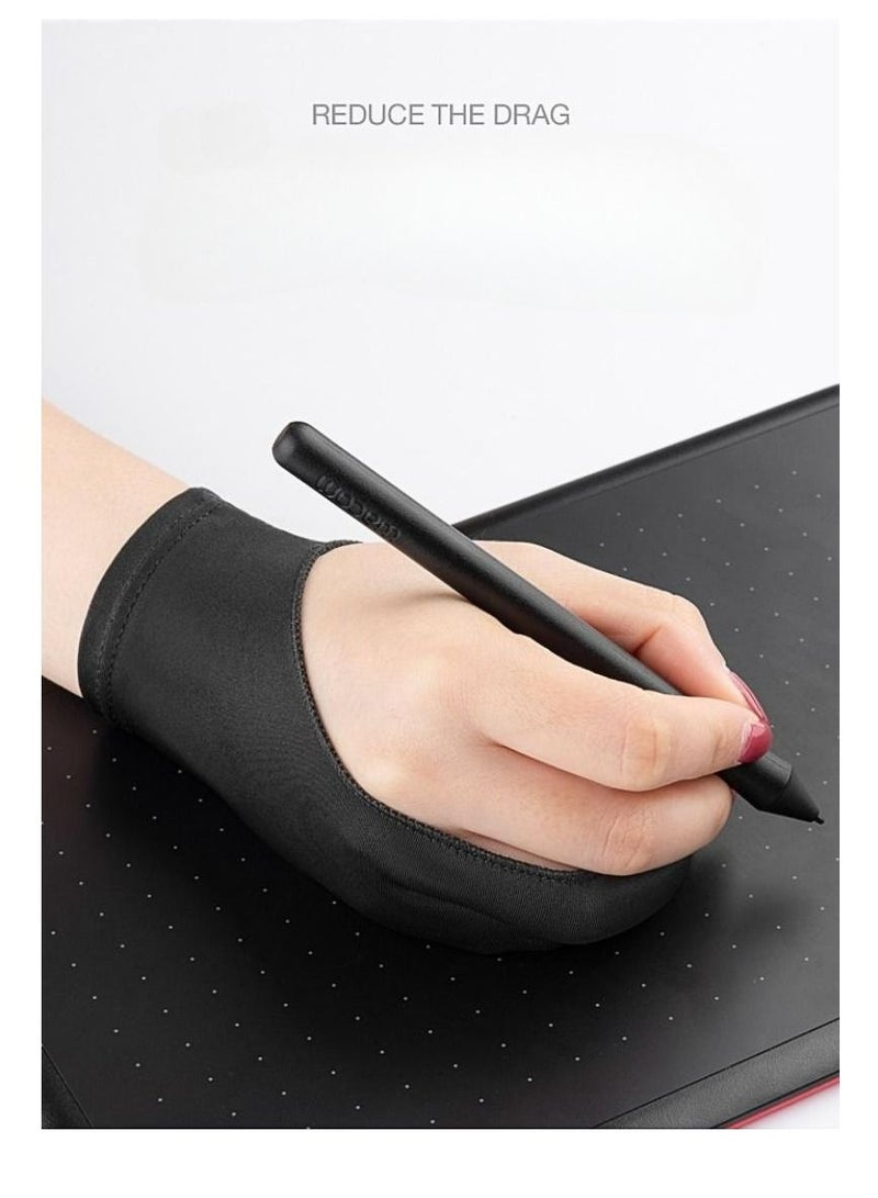 Glove Two-Finger Free Size Drawing Tablet Black  - Image 2