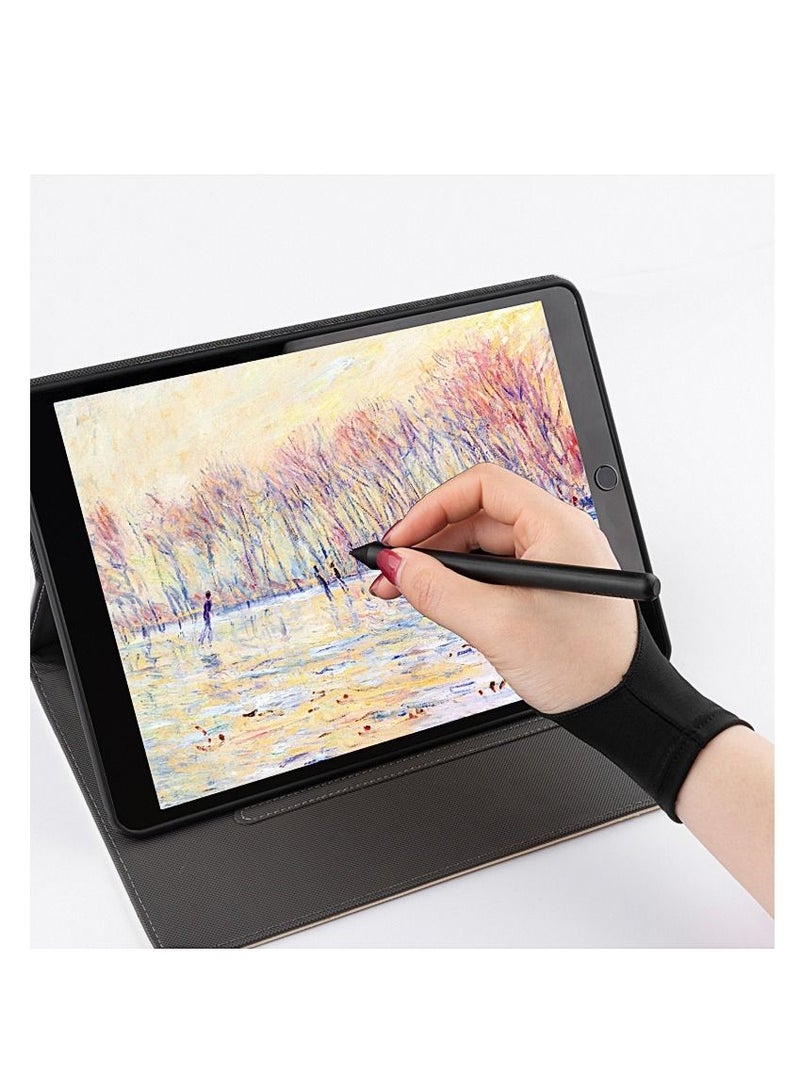 Glove Two-Finger Free Size Drawing Tablet Black  - Image 3