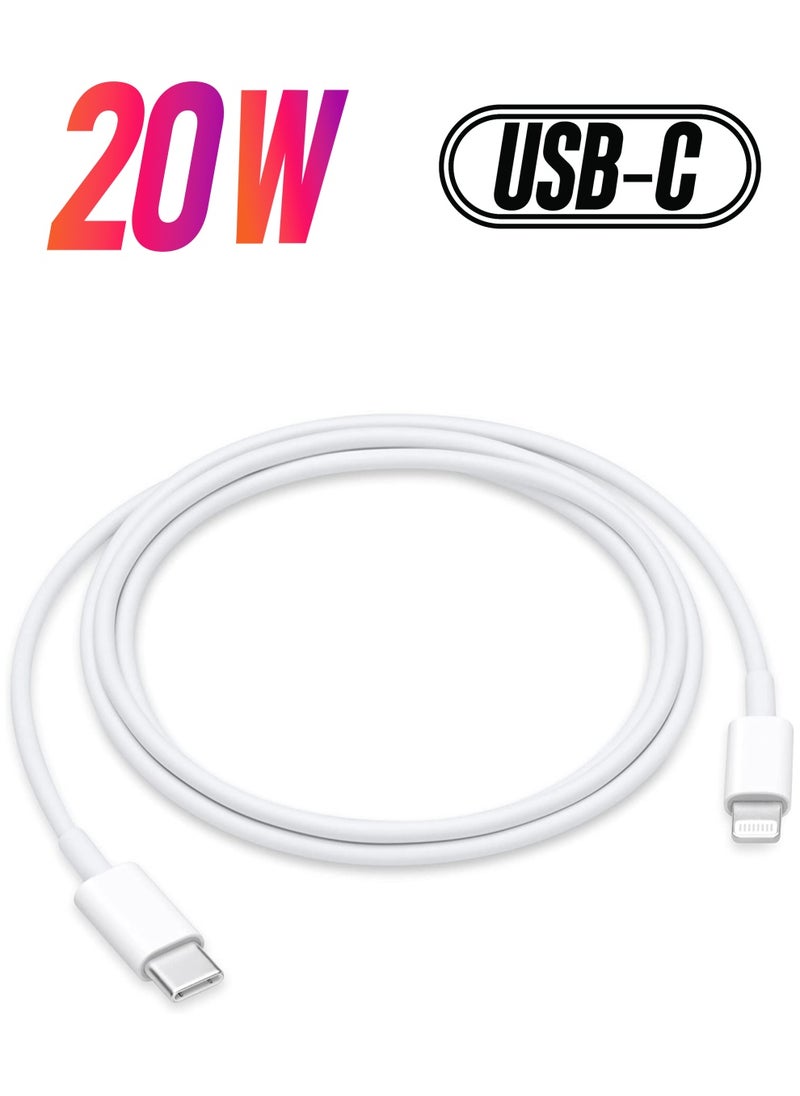 LEDIN - USB C to Lightning Cable-MFi Certified-Compatible with iPhone 13,12,11-Pro Max,X,XS,XR,8,7 Plus/AirPods Pro,Supports Power Delivery,1M,White - Image 1