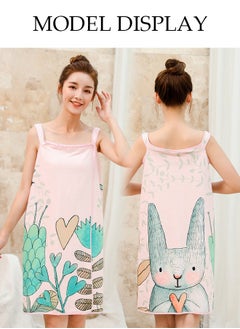 DUNISO Bath Towel, Towel Wrap Women Shower Robe, Quick-dry Towel Wrap Dress for Women, Shower Wrap Robe Terry Cloth Spa Bath Towel Wrap  - Image 3