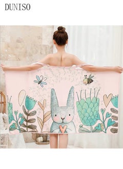 DUNISO Bath Towel, Towel Wrap Women Shower Robe, Quick-dry Towel Wrap Dress for Women, Shower Wrap Robe Terry Cloth Spa Bath Towel Wrap  - Image 5