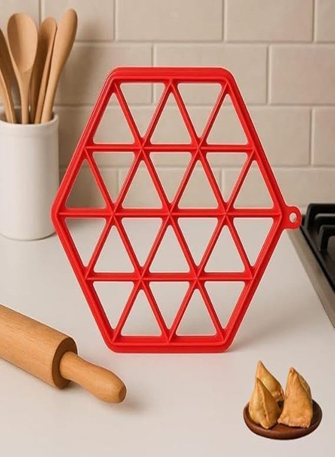 KN ENTERPRISE KN Mall Samosa Maker Easy samosa Press Mould Time-Saving Samosa Making Tool Home Made Snacks 24 Nos Samosa at Once Time Fast, & Easy Samosa Press Messy samosa Patti Sheet - Image 1
