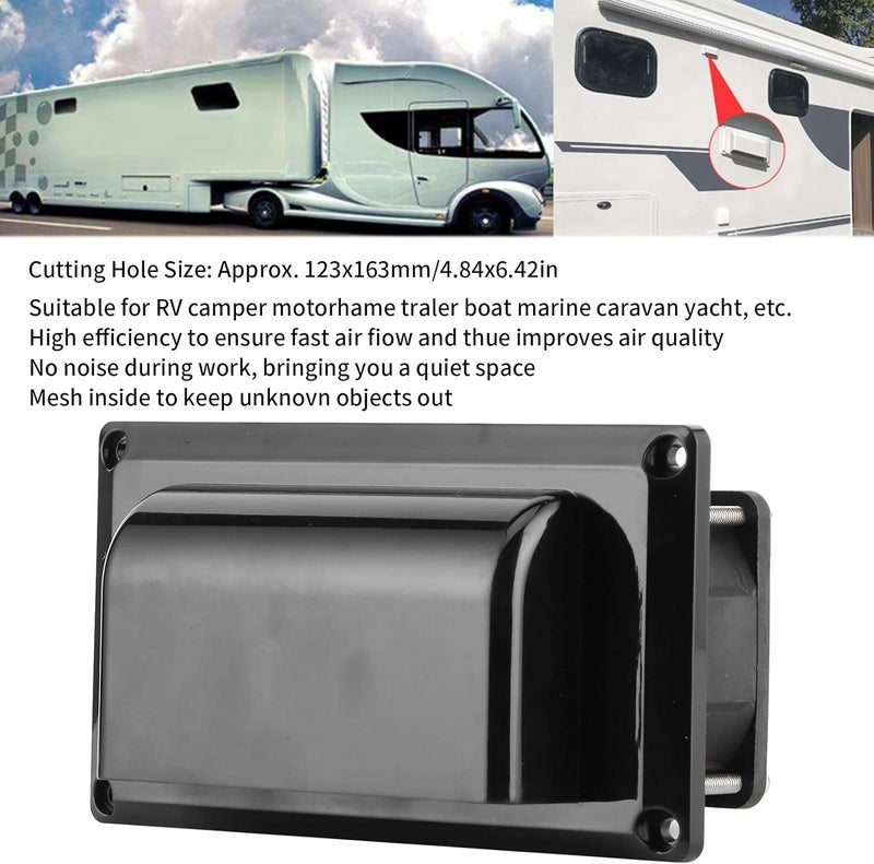 Camrusic مروحة جانبية للتهوية 12V RV، مروحة شفط هواء 25W لمنزل متنقل، عربة سكنية، مقطورة، كامبر، قارب، يخت بحري - Image 3