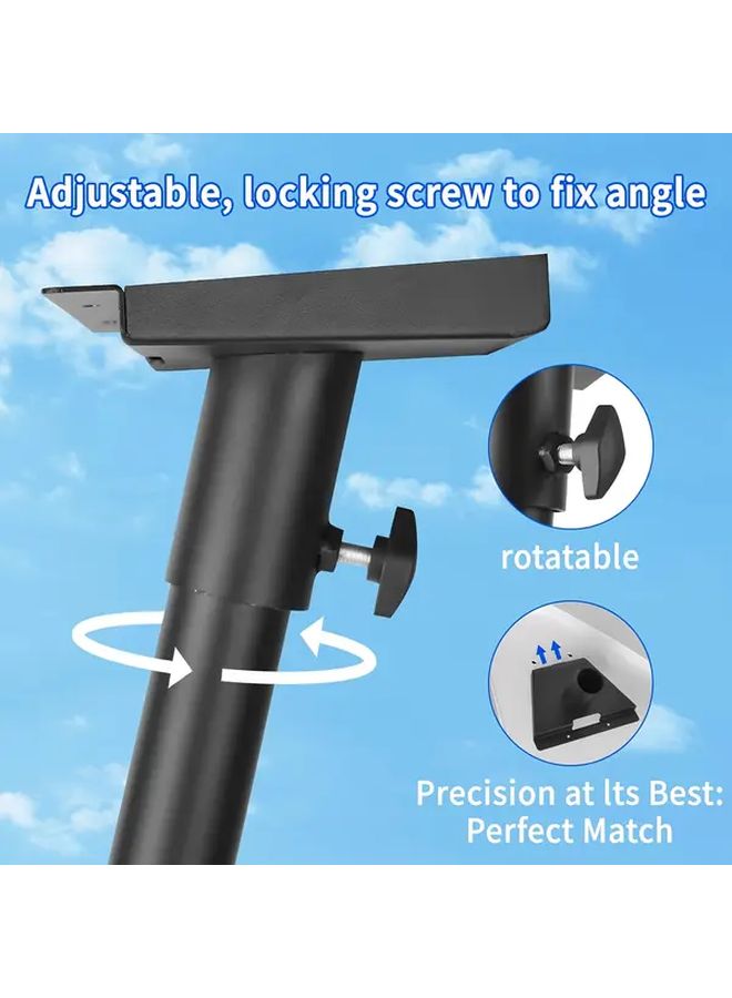 Starlink Gen 3 Mount Kit 180 Degree Adjustable Wall And Roof Mount With Extended Section Adapter For Standard Dish Black - Image 5