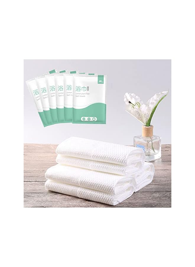 The Bros 6 عبوات من مناشف الاستحمام القابلة للاستخدام لمرة واحدة، مناشف كبيرة للاستحمام للجسم للسفر التجاري، محمولة بحجم 27.5 * 53 بوصة - Image 5