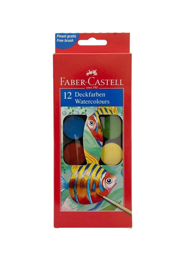 FABER-CASTELL Creativity for Kids Watercolor Cakes Set - 12 Count - Image 2
