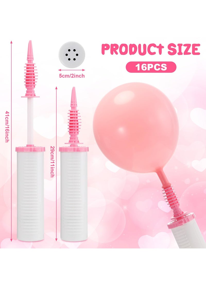 SYOSI 8 Pcs Balloon Pump Hand Held, Inflator Air Pump for Balloons, 2 Way Dual Action Manual Balloon Inflator, Friends can Help - Easy to Use, for Party Birthday Decorations  - Image 3