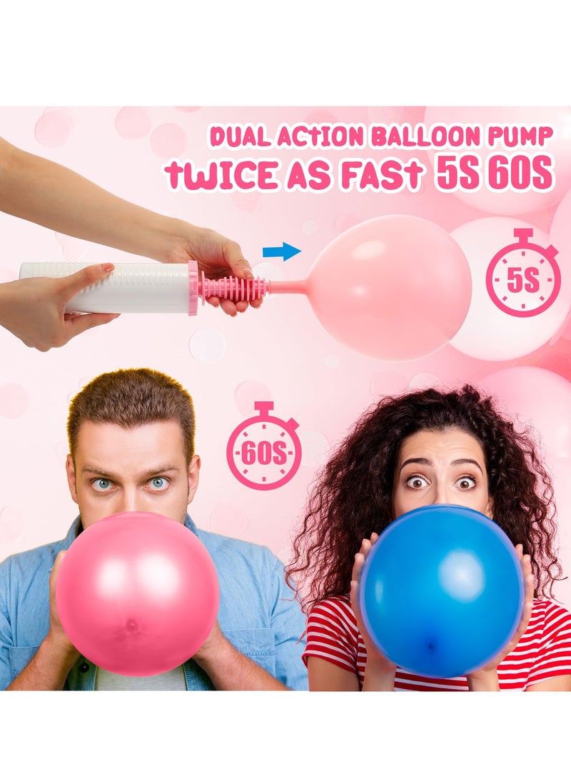 SYOSI 8 Pcs Balloon Pump Hand Held, Inflator Air Pump for Balloons, 2 Way Dual Action Manual Balloon Inflator, Friends can Help - Easy to Use, for Party Birthday Decorations  - Image 5