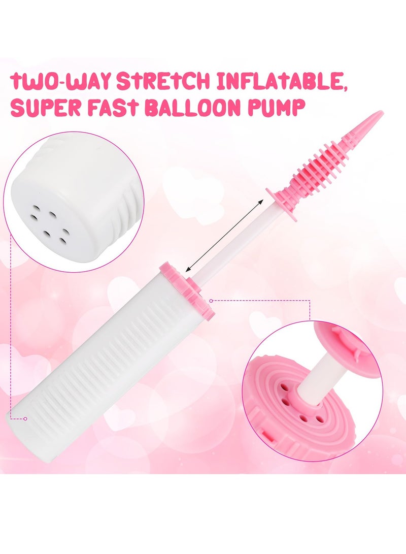 SYOSI 8 Pcs Balloon Pump Hand Held, Inflator Air Pump for Balloons, 2 Way Dual Action Manual Balloon Inflator, Friends can Help - Easy to Use, for Party Birthday Decorations  - Image 2