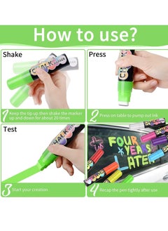 SYOSI Jumbo Chalk Window Markers for Cars Glass Washable 8 Colors Liquid Chalk Markers Pen With 15mm Wide Tips Chalkboard Markers Window Paint Markers For Car Decoration Auto Glass Poster Business  - Image 4