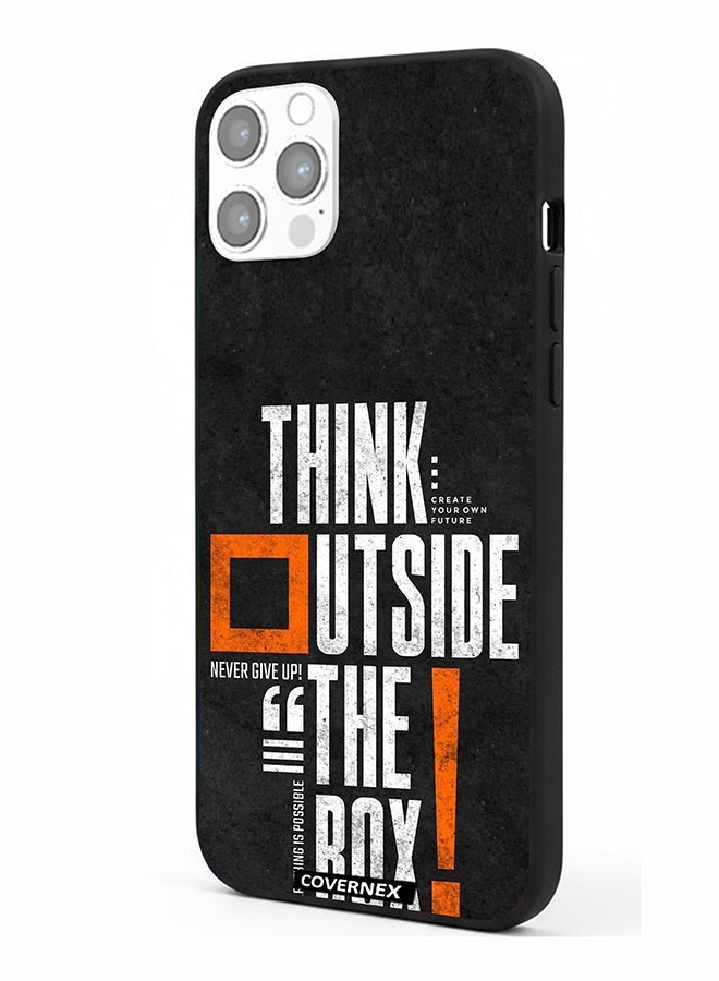 Covernex Apple iPhone 12 Pro Protective Case Cover Printed Featuring Think Outside The Box - Image 1