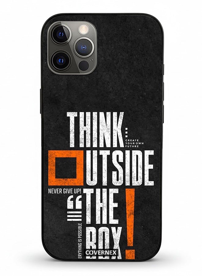 Covernex Apple iPhone 12 Pro Protective Case Cover Printed Featuring Think Outside The Box - Image 2