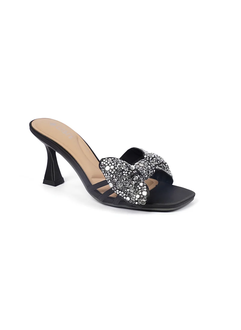 كيوبل Womens heeled embelished mules Sandals