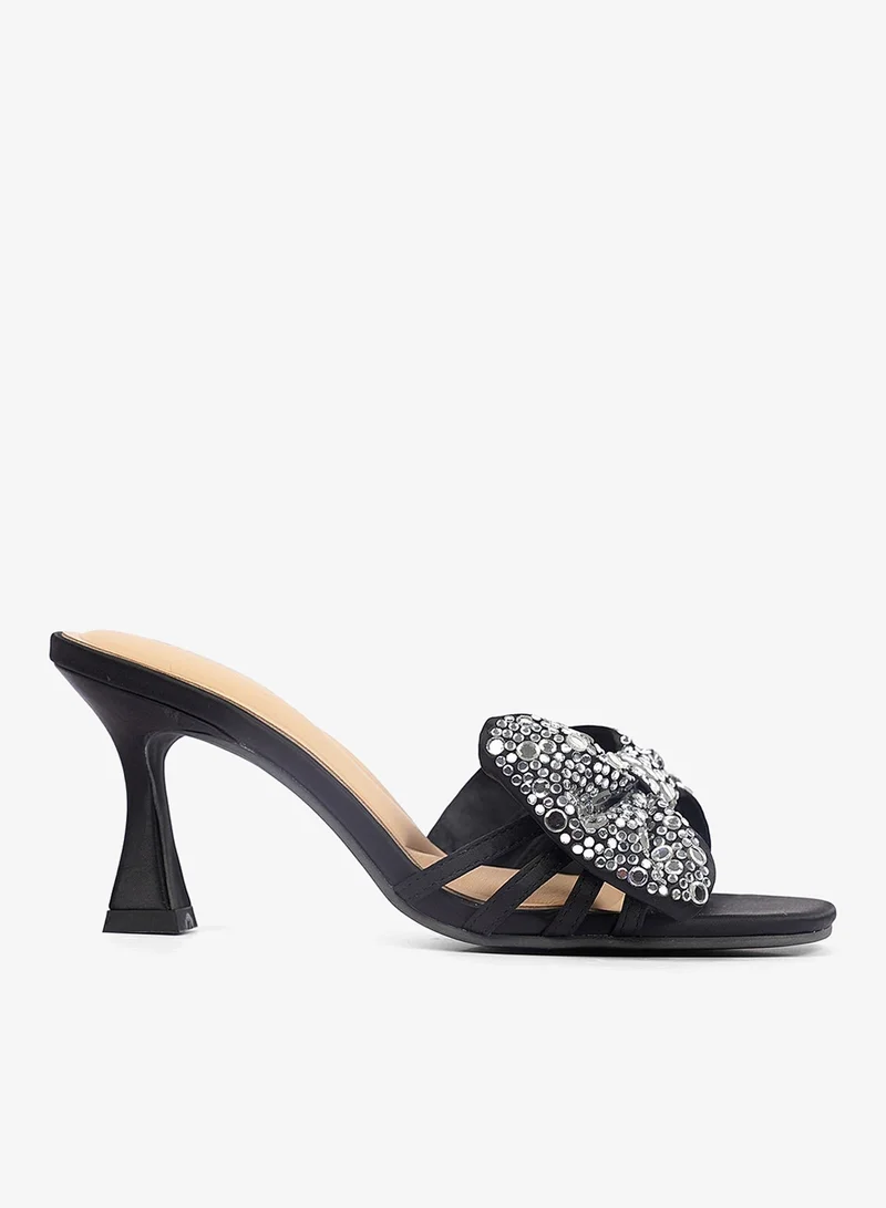 Cuple Womens heeled embelished mules Sandals