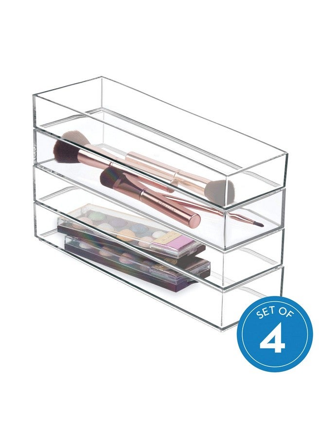 إنترديزاين أدوات ملاعق فضية لتنظيم درج المطبخ والحمام من آي ديزاين، مجموعة كبيرة مكونة من 4 قطع - Image 5