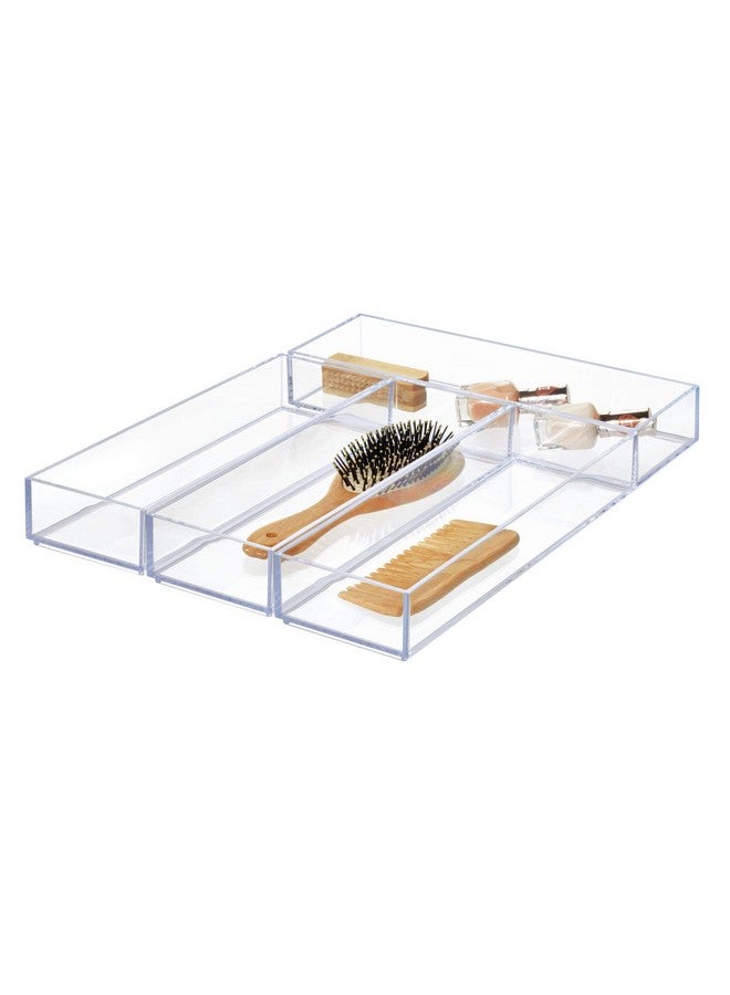 إنترديزاين أدوات ملاعق فضية لتنظيم درج المطبخ والحمام من آي ديزاين، مجموعة كبيرة مكونة من 4 قطع - Image 4