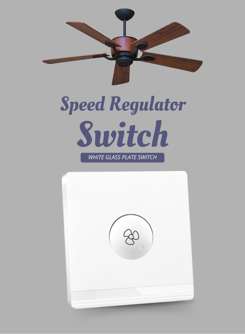 Vmax Fan Speed Controller Switch White Wall Panel Home Renovation Fan Regulator Adjustable Speed Control for Household Quiet Cooling and Energy Saving - Image 5