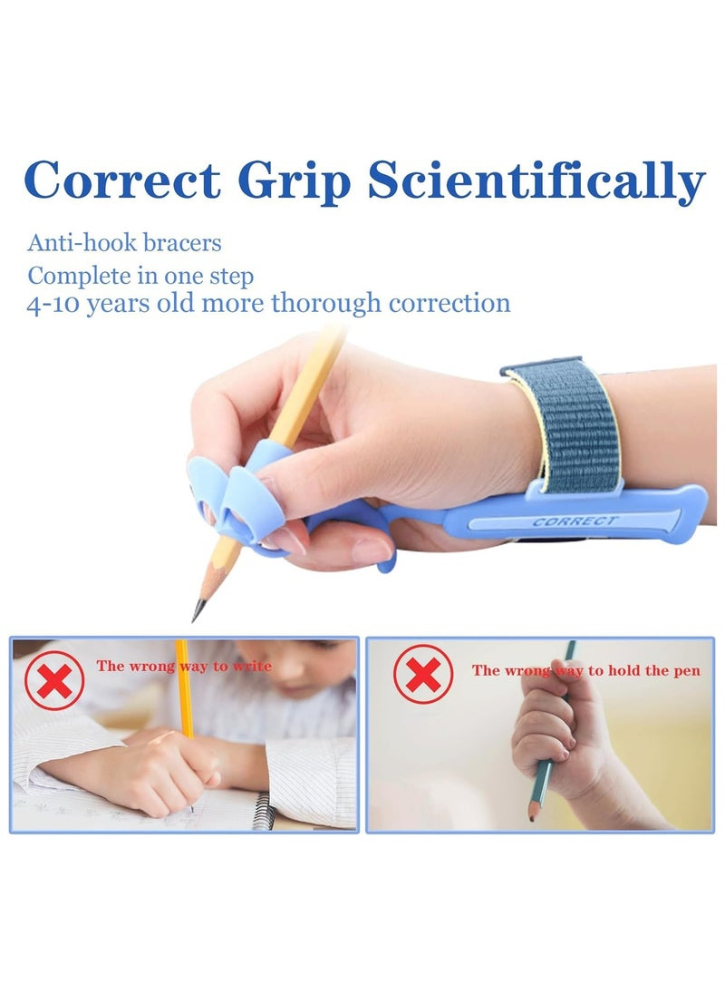 CMGTYYD - CMGTYYD Pecbase Pencil Grip, Toddler Pencil Grip for 3-9 Years, Kids Handwriting Aid Tools, Training Pen Holding Posture Correction Tools, 1PCS - Blue - Image 1