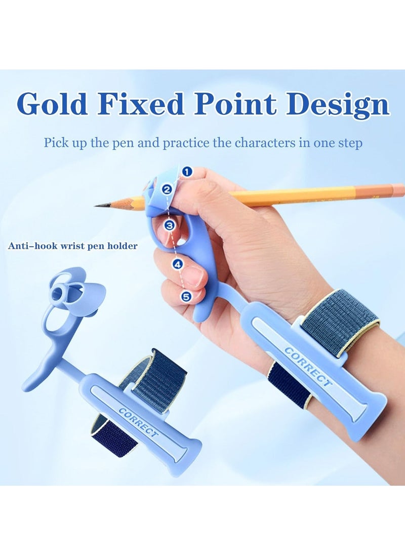 CMGTYYD - CMGTYYD Pecbase Pencil Grip, Toddler Pencil Grip for 3-9 Years, Kids Handwriting Aid Tools, Training Pen Holding Posture Correction Tools, 1PCS - Blue - Image 1