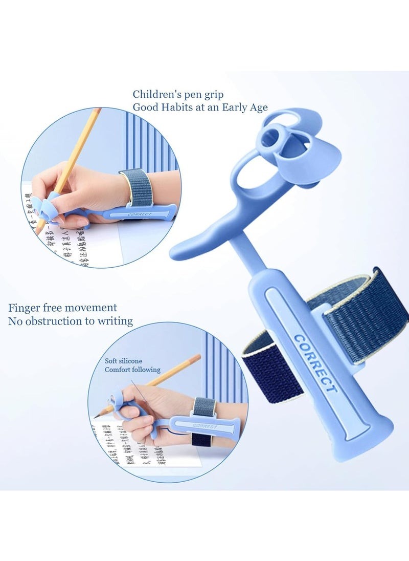 CMGTYYD - CMGTYYD Pecbase Pencil Grip, Toddler Pencil Grip for 3-9 Years, Kids Handwriting Aid Tools, Training Pen Holding Posture Correction Tools, 1PCS - Blue - Image 1