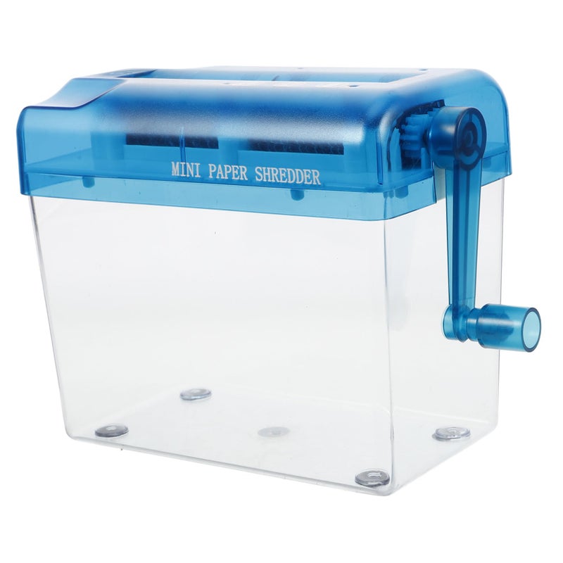 Mini Manual Paper Shredder Hand Operated Strip Cutter for Home Office Document Protection - Image 2