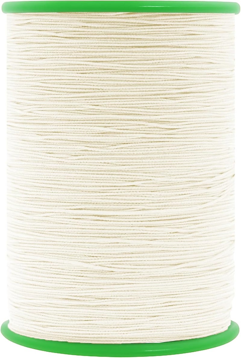 Mandala Crafts Ivory Shirring Elastic Thread for Sewing, Knitting, Smocking, and DIY Crafts - 546 Yards 0.6mm Fine Thin Stretch Thread for Sewing Machines - Image 1