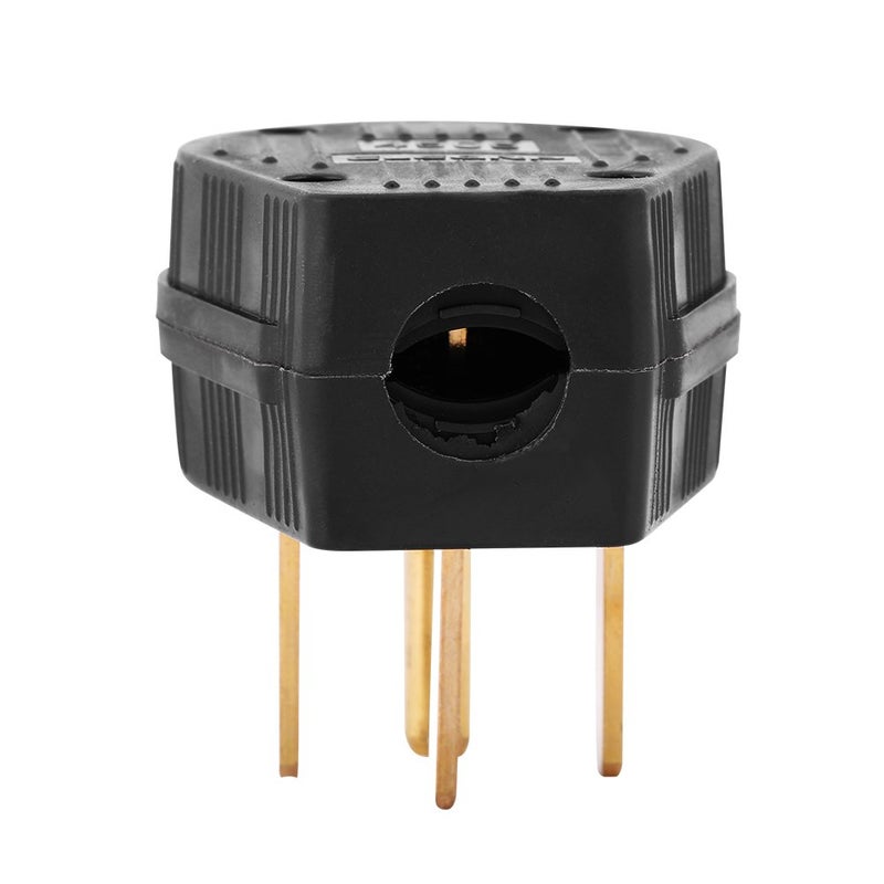 klarako Angle Plug, NEMA 14-50P Plug Three Pole Four Wire 50A 125/250V Straight Blade USA Industrial Grade Grounding 4 Prong Power Generator Dryer Plug Four Pin Replacement US Male Plug Plastic, Black - Image 2