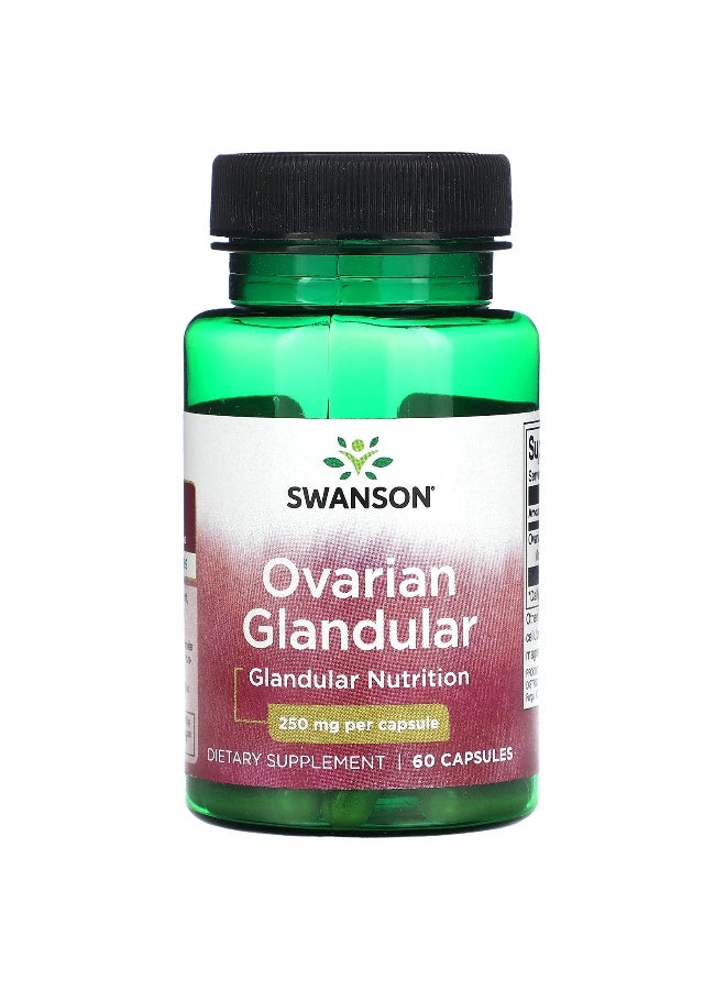 SWANSON سوانسون، غدة المبيض، 250 ملغ، 60 كبسولة - Image 1