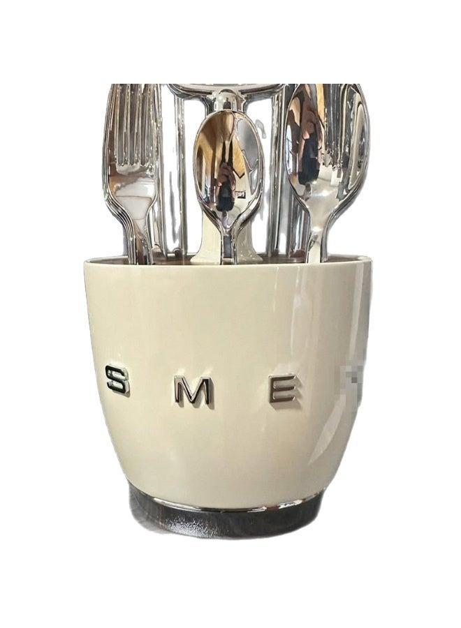 سميج خمسون من الجماليات الرجعية قاعدة حامل أدوات الطعام والسكين والشوكة والملعقة وأدوات المائدة (باستثناء السكين المصنوعة من الاستانلس ستيل) - Image 4