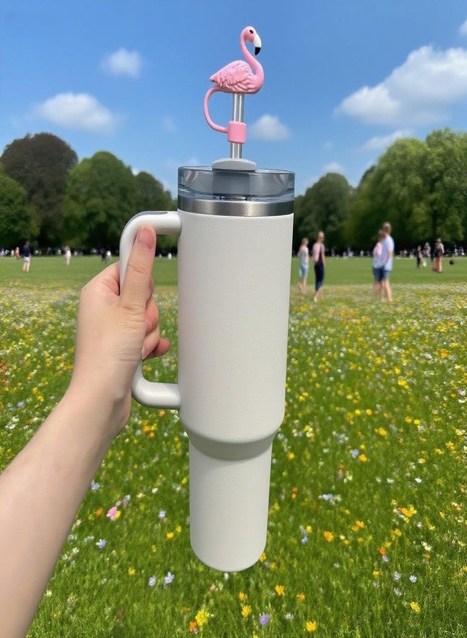 AXMCCH Straw Cover for Stanley Cup 10mm 0.4in Flamingo Shape Silicone Straw Topper for Stanley Tumbler 30Oz&40Oz - Image 5