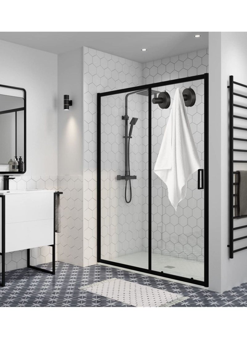 Zalcoon Vacuum Suction Cup Towel Hooks for for Bathrooms, Plating Black, Shower Hanger Hook Hanger Towel Rack Heavy Duty Wall Mounted Robe Hooks Sucker, Bathroom Organizer (Pack of 2)  - Image 2