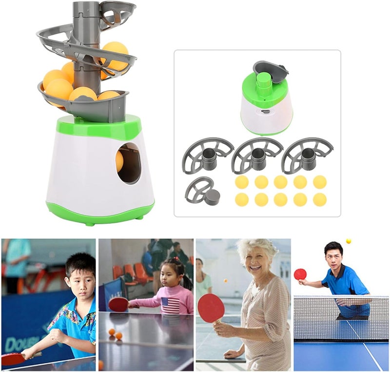 Dioche Table Tennis Automatic Launcher Portable ABS Trainer for Beginners Kids Pong Training Toy with 10 Balls Lightweight Easy to Carry - Image 2