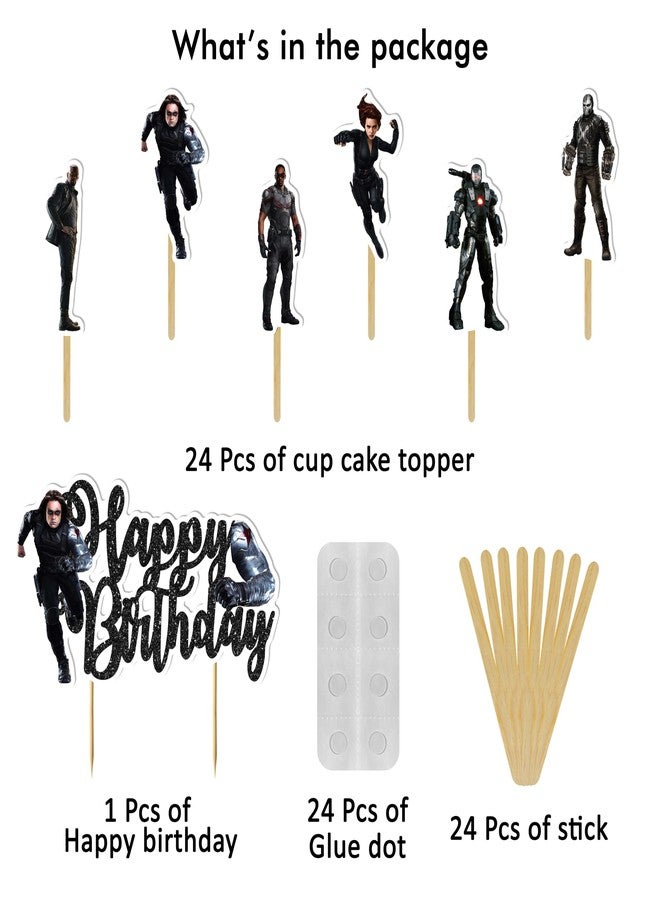 Seyal "Wntr Slder Theme Birthday Party Supplies - Superhero Birthday Decorations - Includes Banner, Cake Topper, Cupcake Toppers, Garlands, Table Decor and Party Accessories for Boys and Teens" - Image 2