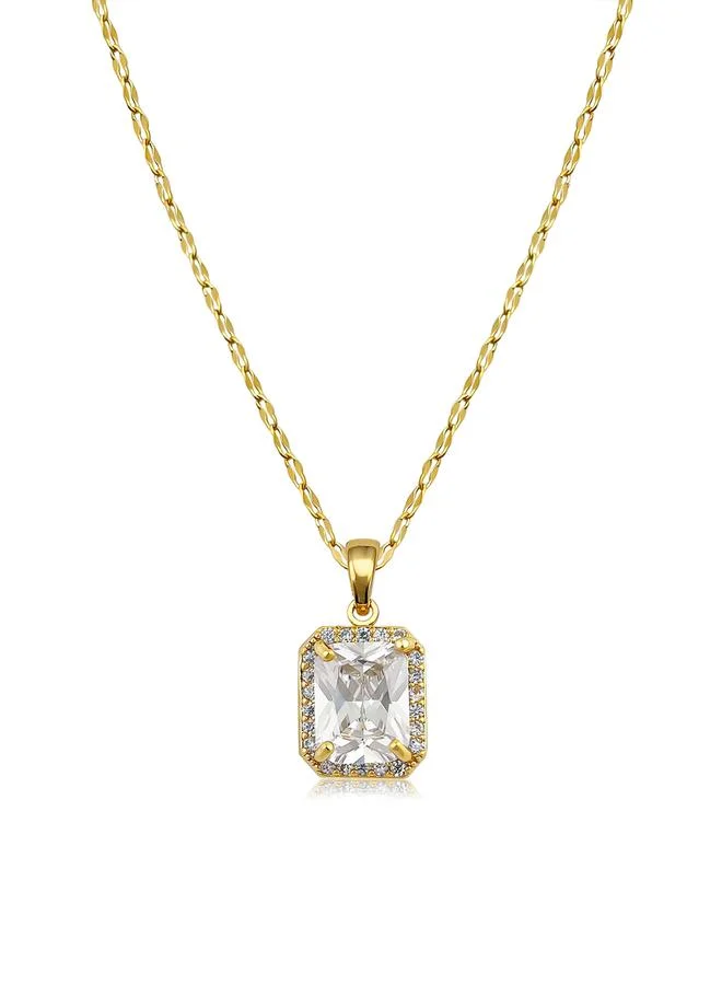 Take Two  Take Two Square Embellished Drop Necklace for Women | Best Price UAE