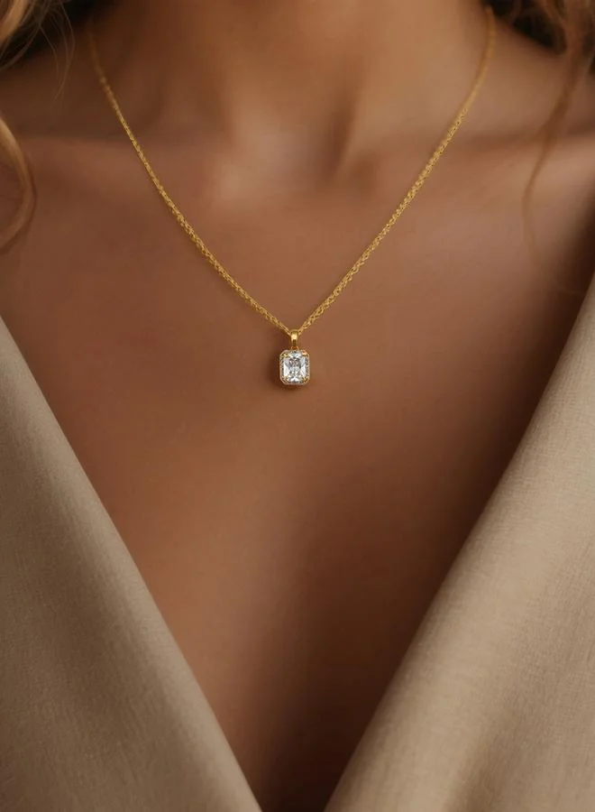 Take Two  Take Two Square Embellished Drop Necklace for Women | Best Price UAE