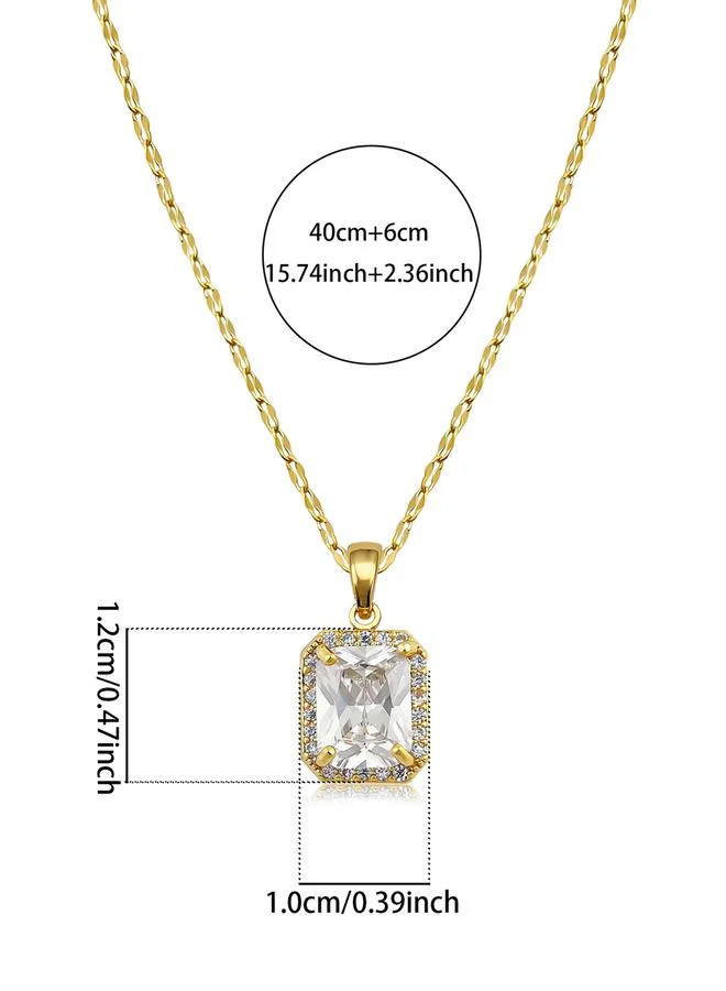 Take Two  Take Two Square Embellished Drop Necklace for Women | Best Price UAE