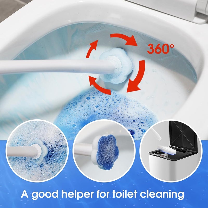 Topo Bear Disposable Toilet Bowl Brush with 40 Toilet Wand Refills, Toilet Cleaning System Starter Kit - Image 3