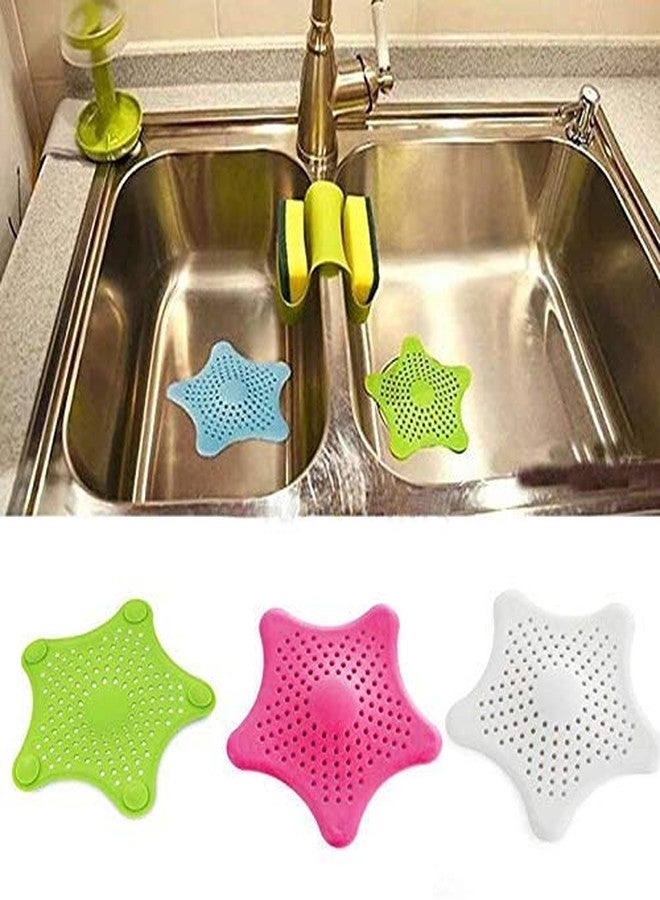 MOREL Starfish Design Silicone Rubber Kitchen and Bathroom Colander Strainer Sink Filter Hair Catcher for Wash Basin (Random Colour, Medium) - Image 3