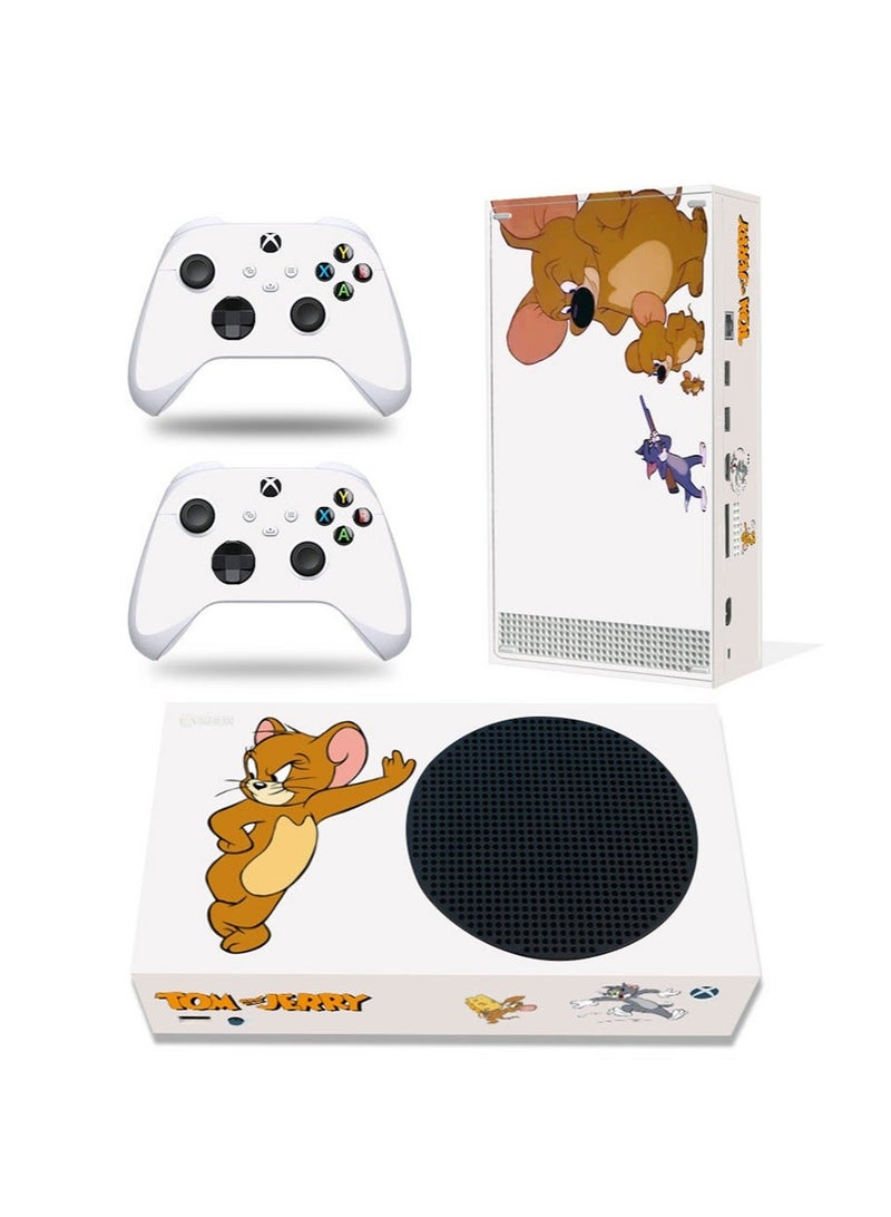 XBOX SERIES S Console Controller Skins Set, Skin Wrap Decal Sticker XBOX Series S, Protective Film Sticker for XBOX S Tom and Jerry,XBOX Series S Sticker, Vinyl Cover Sticker - Image 1