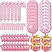 Glimin 50 Pieces Large Christmas Candy Cane Foil Balloons Pink and White Peppermint Xmas Balloons Star Gift Box Candies Theme Decoration for Christmas Birthday Party Supplies - Image 2