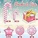 Glimin 50 Pieces Large Christmas Candy Cane Foil Balloons Pink and White Peppermint Xmas Balloons Star Gift Box Candies Theme Decoration for Christmas Birthday Party Supplies - Image 4