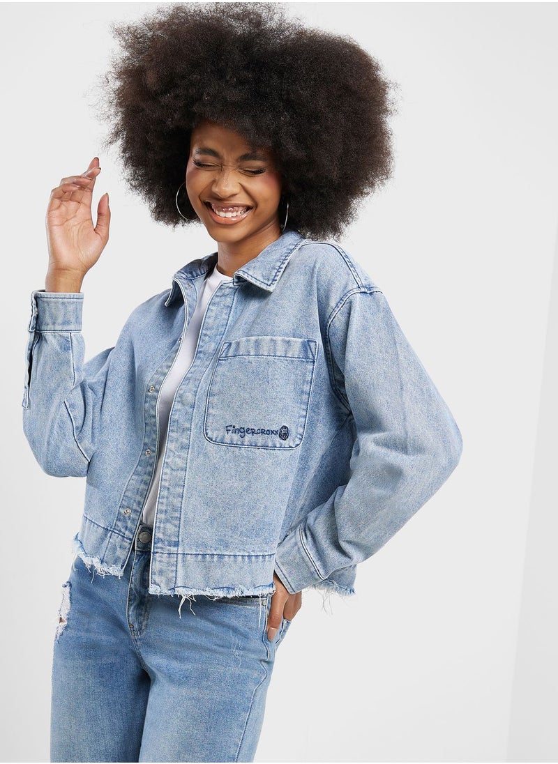 FINGERCROXX - Logo Denim Jacket - Image 1