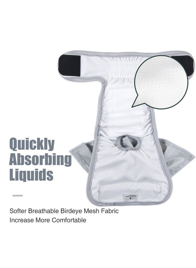ويجريكو حفاضات الكلاب من ويجريكو للنساء (عبوة من 3 قطع)، حفاضات للكلاب الصغيرة شديدة الامتصاص للكلاب الإناث أثناء الدورة الشهرية، حفاضات للكلاب الإناث قابلة للغسل للكلاب في فترة الشبق، مقاس صغير متوسط كبير (موراندي، متوسط) - Image 3